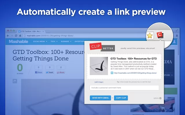 Use Clip Better to email link previews from anywhere on the web!